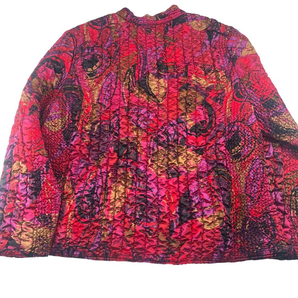 Ruby Rd. Womens Satin Jacket Size 2X‎ Multicolor Textured Design - Picture 4 of 4